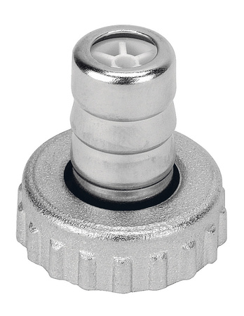 Końcówka z nakrętką do zaworu czerpalnego 1-2"