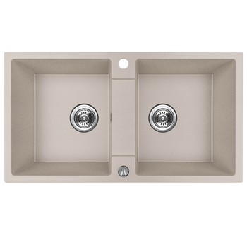 RAB zlewozmywak granitowy 2-komorowy