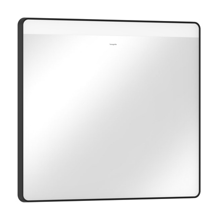 HG Xarita Lite Q Lustro z górnym oświetleniem LED 800/30, włącznik ścienny, Czarny Matowy
