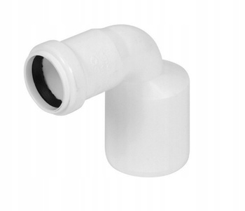 KOLANO REDUKCYJNE 50/32 MM 90° STOPNI DO KANALIZACJI - PP PCV PVC - BIAŁE