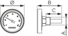 Termometr 63 mm 1-2" axialny 0-120°C