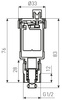 Odpowietrznik automatyczny prosty 1-2" z zaworem stopowym