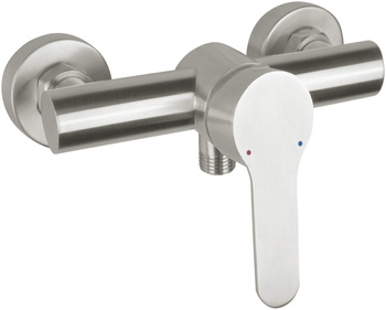 Bateria prysznicowa ścienna stal BLU F40M