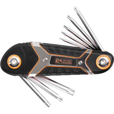KLUCZE TORX SKŁADANE T9-T40 8 ELEM.