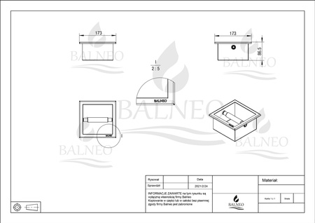 WALL-BOX PAPER 1 Black - Podajnik papieru czarny