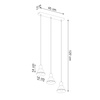 Lampa wisząca TALEJA 3 biała [E27]