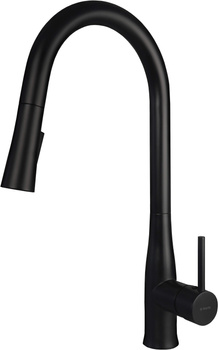 Bateria kuchenna z wyciąganą wylewką - 2 rodzaje strumienia wyciągana nero Lukrecja BDH N72M