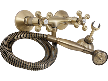 STILO bateria natryskowa ścienna z zestawem natryskowym