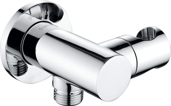 Przyłącze kątowe okrągłe z uchwytem na słuchawkę chrom NAC 057K