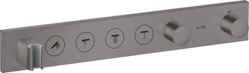 AX ShowerSolutions Moduł termostatyczny Select 600/90 do 4 odbiorników, podtynkowy, Czarny Chrom Szczotkowany