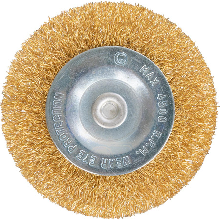 SZCZOTKA DO WIERT. TARCZOWA 75 MM MOSIĄDZOWANA