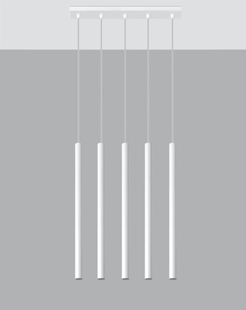 Lampa wisząca PASTELO 5 biała