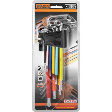 KLUCZE TORX EXCLUSIVE S2 DŁUGIE T10-50