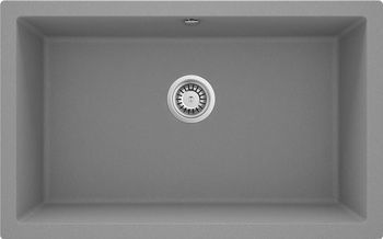 Zlewozmywak granitowy 1-komorowy podwieszany szary metalik stal ZQA S10D