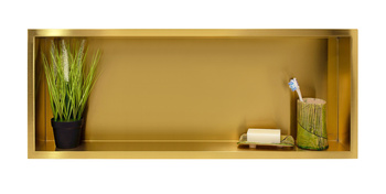 WALL-BOX ONE Gold / Brass - Półka pojedyncza złota 90x30x7 cm
