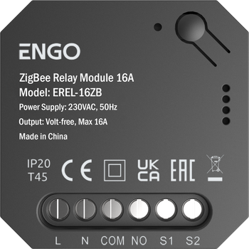 Smart Relay - Inteligentny przekaźnik ZigBee do systemu ENGO Smart, 1x16A, NO-COM