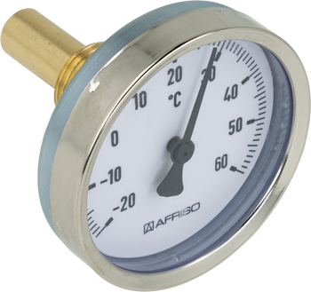 Termometr bimetaliczny BiTh 63, fi63 mm, -20÷60°C, L 40 mm, G1/2", ax, kl. 2