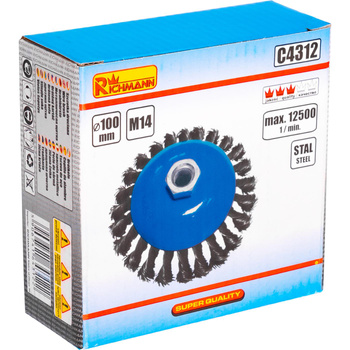 SZCZOTKA DO SZLIF. STOŻKOWA 100 MM DRUT SKRĘTNY