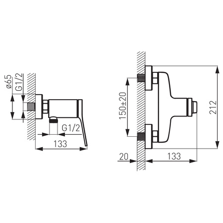 Grzejnik łazienkowy typ 450x1200 prosty czarny z przyłączem 50 mm