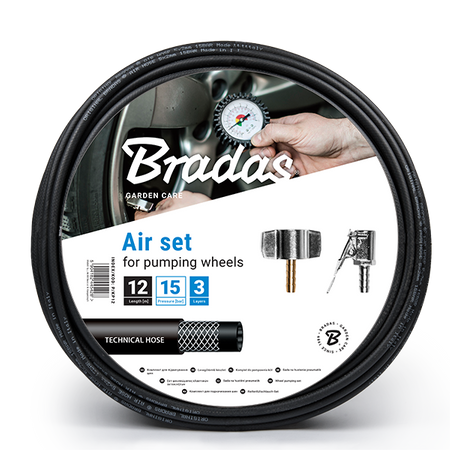 Komplet do pompowania kół - długość 12m