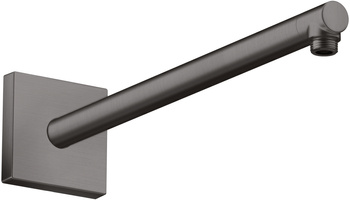 AX ShowerSolutions Ramię prysznicowe 390 mm, kwadratowe, Czarny Chrom Szczotkowany