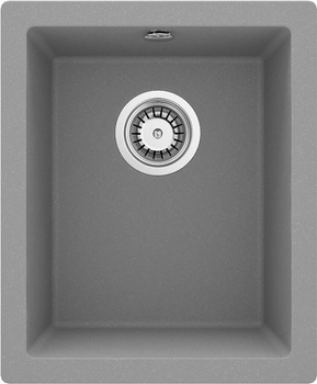 Zlewozmywak granitowy 1-komorowy podwieszany szary metalik stal ZQA S10B