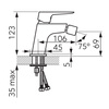 VITTO VERDELINE bateria bidetowa, korek automatyczny, gun metal