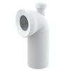 Przyłącze do stojącej miski WC, kolano 90° z przyłączem DN 40, DN 110, długość 230 mm, PP, białe
