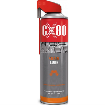 CX80 SMAR DO ŁAŃCUCHÓW PRZEMYSŁOWYCH 500ML DUO SPRAY - Smar syntetyczny