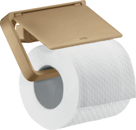AX Universal Softsquare Uchwyt na papier toaletowy z osłoną, Brąz Szczotkowany