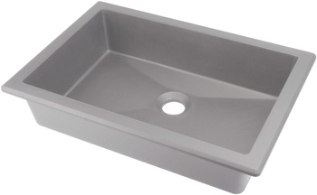 Umywalka granitowa podblatowa/wpuszczana szary metalik CQR SU5U