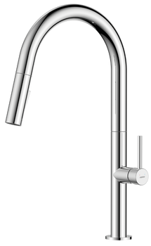LIQUID bateria zlewozmywakowa z wyciąganą wylewką 2-funkcyjna, chrom