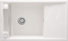 Zlewozmywak granitowy magnetyczny 1-komorowy z ociekaczem alabaster stal ZRM A113