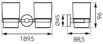 MEPHISTO szklanka podwójna, chrom