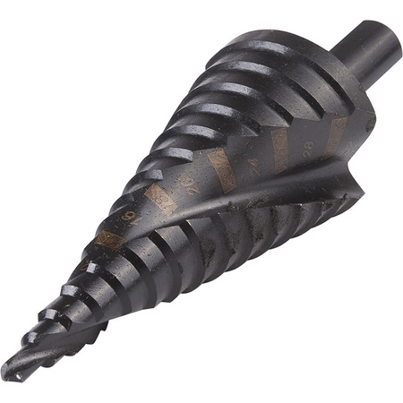 WIERTŁA STOPNIOWE SPIRALNE DO METALU 4-32 3 ELEM. ALU. PUDEŁKO
