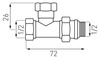 Zawór grzejnikowy odcinający prosty 1-2"