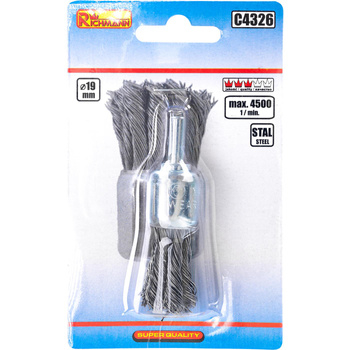 SZCZOTKA DO WIERT. PĘDZELKOWA 19 MM DRUT SKRĘTNY