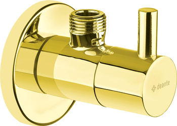 Zawór kątowy z głowicą ceramiczną 1/2" - 3/8" - okrągły złoty VFA Z62R