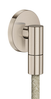 AX Wall outlet Fine Przyłącze węża, okrągłe, Nikiel Szczotkowany