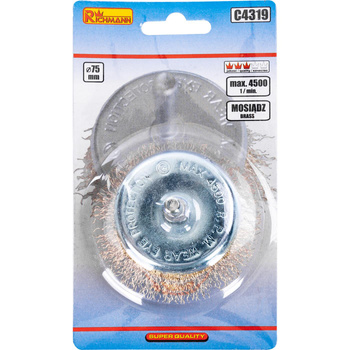 SZCZOTKA DO WIERT. DOCZOŁOWA  75 MM MOSIĄDZOWANA