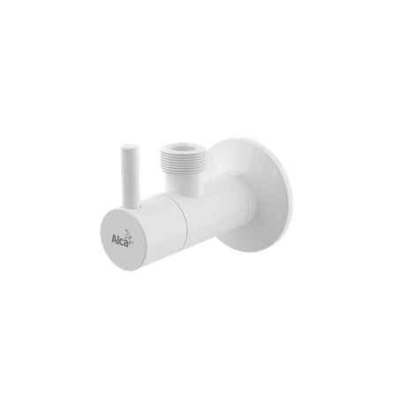 Zawór kątowy z filtrem 1/2"×1/2", okrągły, biały
