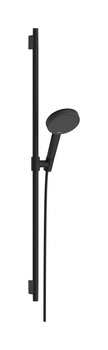 HG Raindance Alive Select S Zestaw prysznicowy 125 3jet EcoSmart z drążkiem Unica S Puro 90 cm, Czarny Matowy