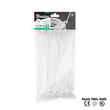 Taśma kablowa rozpinana 4,8 x 200mm NEUTRAL