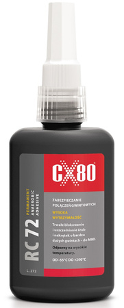 CX80 RC72 250ML Czerw. Klej Anaerobowy do Gwintów o Wysokiej Wytrzymałości