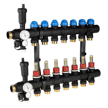 ProCalida EF1 na 7 obiegów grzewczych, rotametry 0,2÷1,6 l/min, G1"