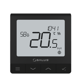 Salus przewodowy, podtynkowy regulator temperatury SQ610B Quantum, 230 V, czarny