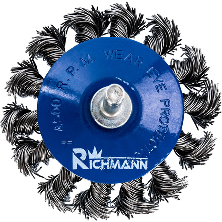 SZCZOTKA DO WIERT. STOŻKOWA 75 MM DRUT SKRĘTNY