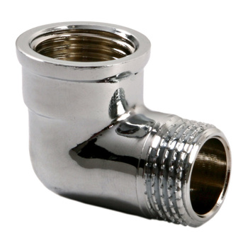 Kolanko mosiężne 3-8" GW-GZ chromowane