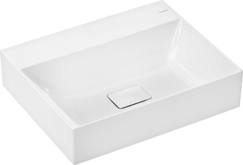 HG Xevolos E Umywalka wisząca 600/480 bez otworu na baterię, bez przelewu, SmartClean, Biały