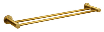 SMILE wieszak na ręcznik podwójny 600 mm, szczotkowane złoto